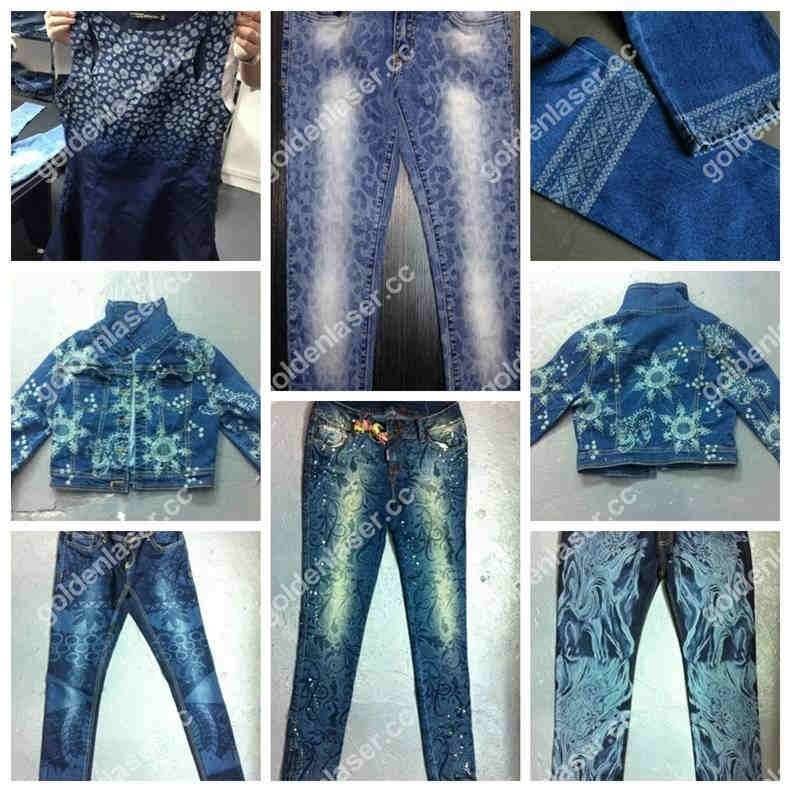 jeans laser engraving samples
