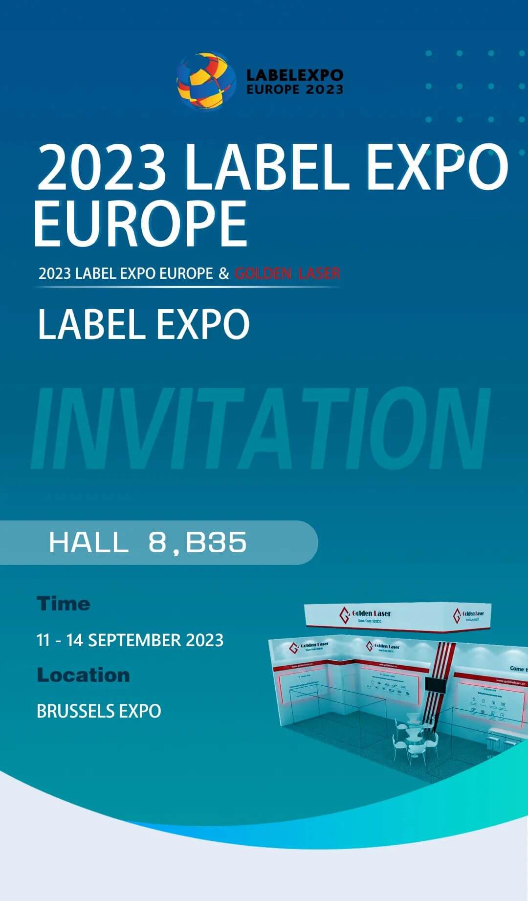 लेबलएक्सपो यूरोप 2023 गोल्डनलेजर आमंत्रण