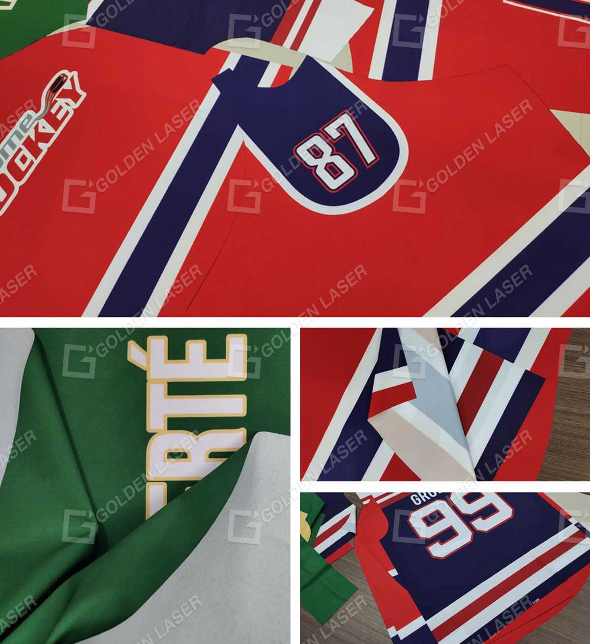 laser cutting hockey jerseys