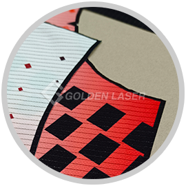 laser cutting polyester printed design