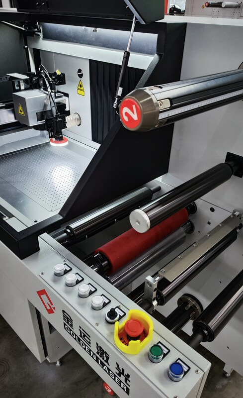 roll fed laser die cutter in factory LC3550JG